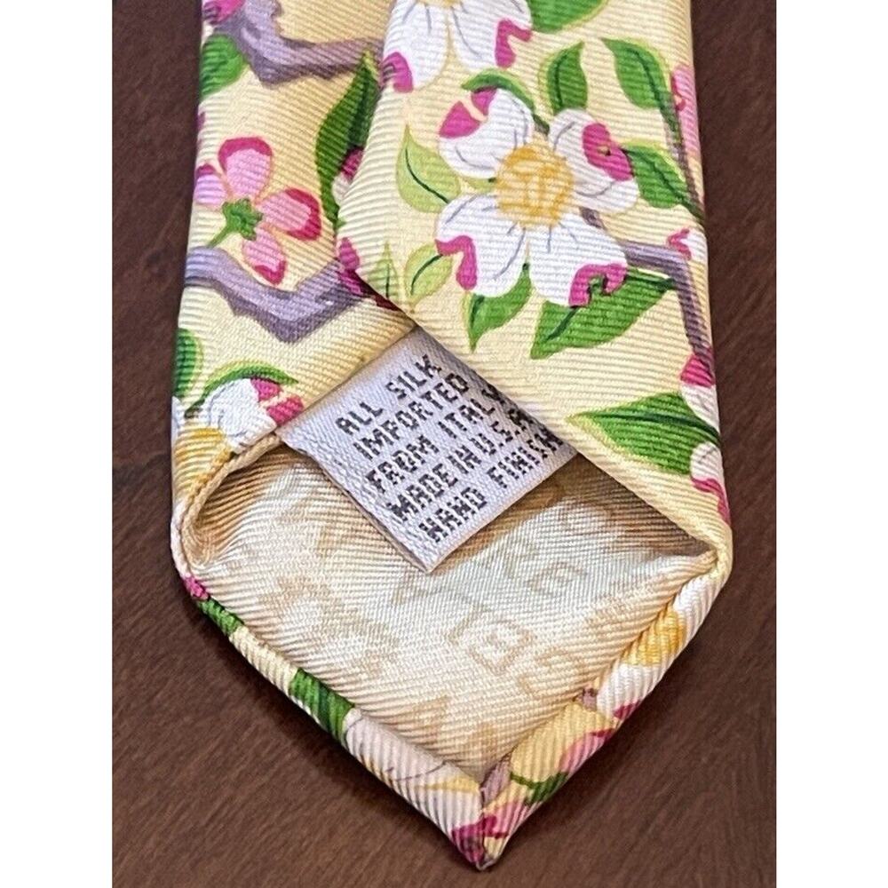 Angela Moore Hand Made Gold Pink 100% Imported Silk From Italy Made In Usa - Picture 7 of 9